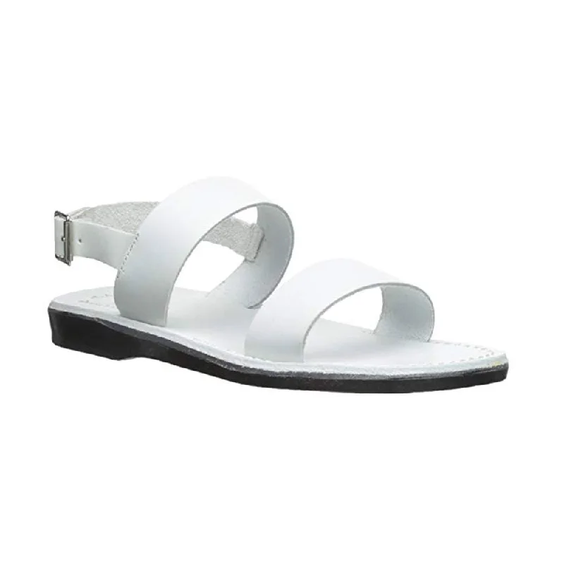 Men's sandals with a flexible sole for easy movementGolan - Leather Two Strap Sandal | White