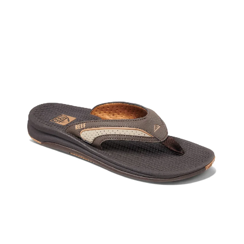 Men's sandals with a shock - absorbing insoleMens Flex - Dark Brown / Tan