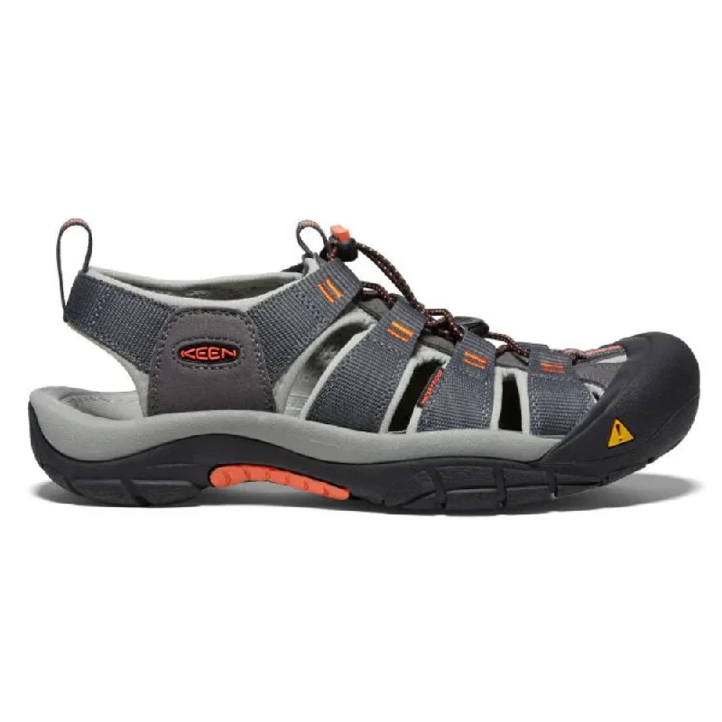 Men's sandals with a perforated leather upper for ventilationKeen Newport H2 Magnet/Nasturtium Sandal (Men's)