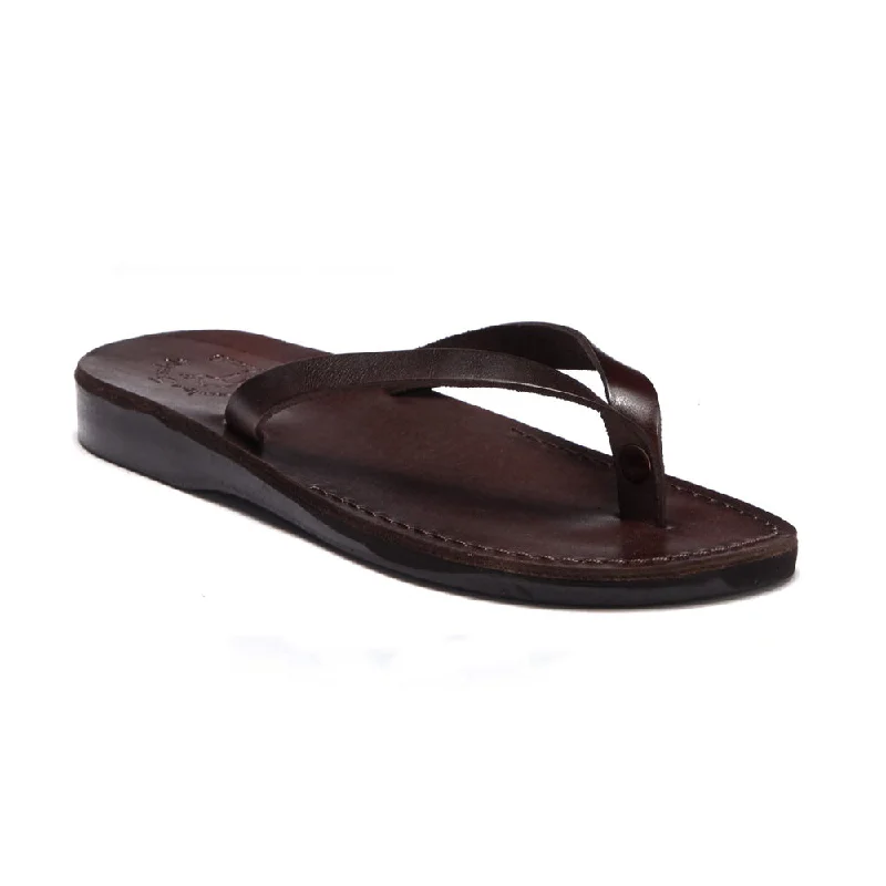 Men's sandals with a padded heelJaffa - Leather Flip Flop Sandal | Brown