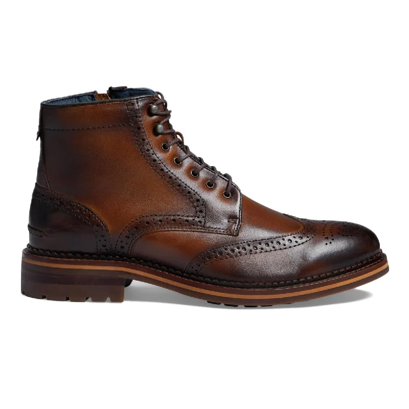 Men's Oxfords in a dark burgundy leather for a unique styleJohnston & Murphy Men's XC Flex Connelly Wingtip Boot Tan