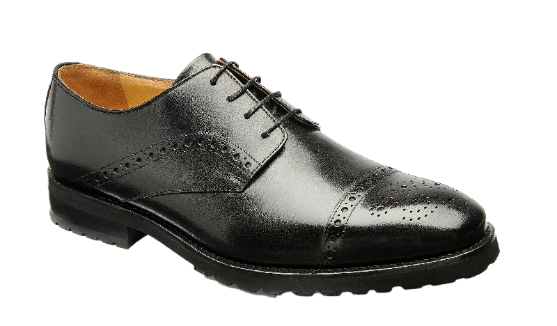 Men's Oxford shoes with a smooth leather upper and a leather soleMargate - Black Calf