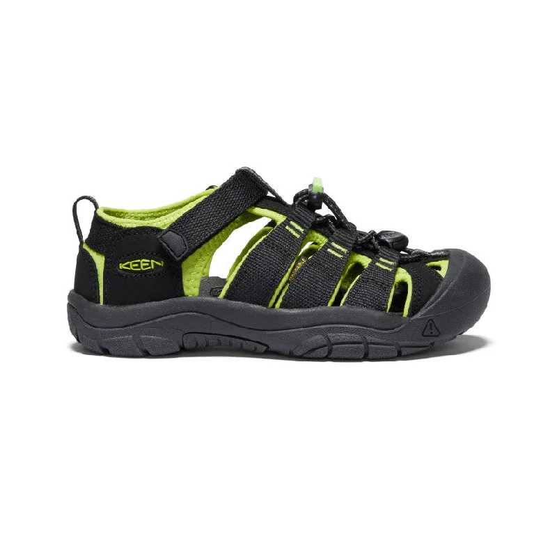 Men's sandals with a rubber sole for tractionBig Kids' Newport H2  |  Black/Lime Green