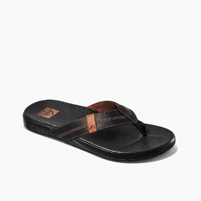 Men's sandals with a rubber sole for tractionReef Cushion Bounce Phantom LE Mens Sandals - Coffee Black