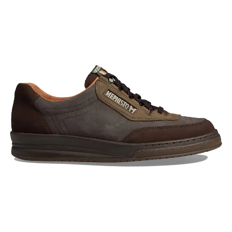 Men's Oxfords with a contrast stitching on the weltMephisto Men's Match Brown Nomad Multi Nubuck