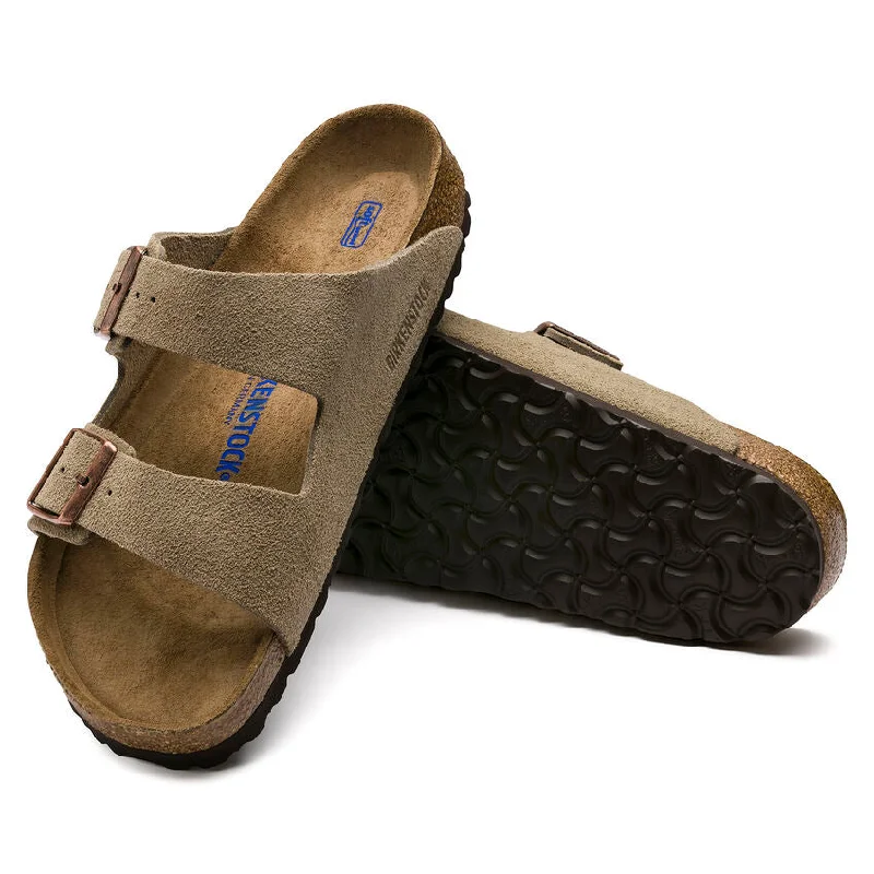 Men's sandals with a durable outer soleBirkenstock - Arizona Taupe Suede 0951301