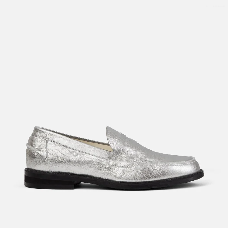 Wilde Silver Penny Loafer - Men's