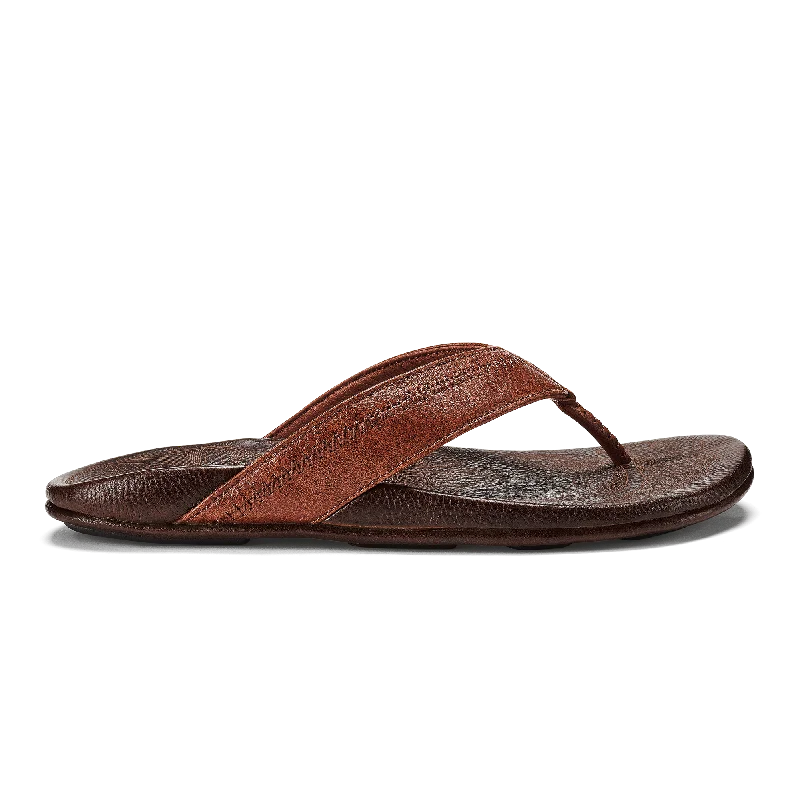 Men's sandals with a stretchy strap for a better fitHiapo - Rum / Dark Wood