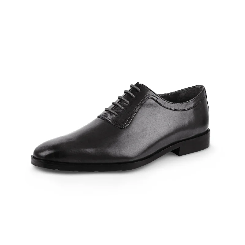 Men's Oxford shoes with a buckle closure and a pointed toeMacau - Calfi Crust - Black