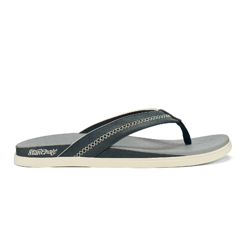 Men's leather sandals with an adjustable strapShoreline  -  Stormy Blue / Pale Grey