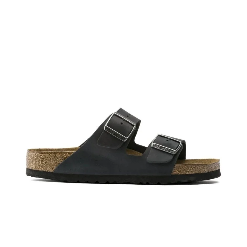 Men's sandals with a cushioned footbedBirkenstock Arizona Soft Footbed - Black Oiled Leather