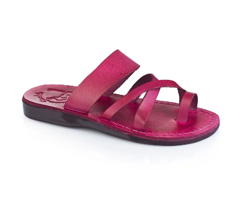 Men's sandals with a flexible sole for easy movementThe Good Shepherd - Leather Toe Loop Sandal | Violet