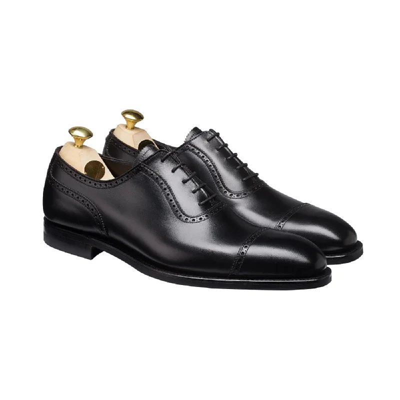 Men's leather Oxford shoes with a plain toeAlbany 4 Black Calf