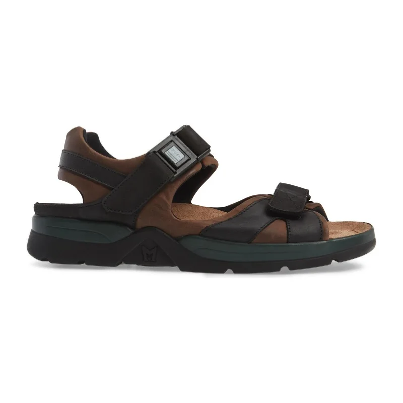 Men's sandals with a leather lining for comfortMephisto Men's Shark Black/Brown