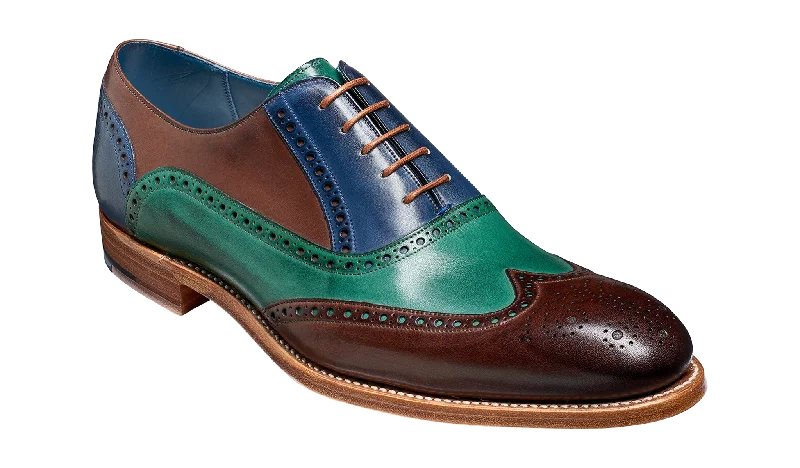 Men's Oxfords with a padded collar for a comfortable fitValiant Multi - Ebony / Green / Blue Hand Painted