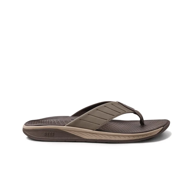 Men's sandals with a perforated leather upper for ventilationReef Men's The Deckhand - Java