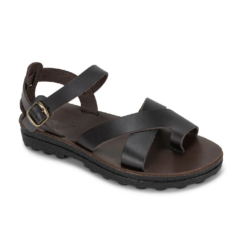 Men's sandals with a durable outer soleTovah - Molded Crossover Strap Sandal | Brown