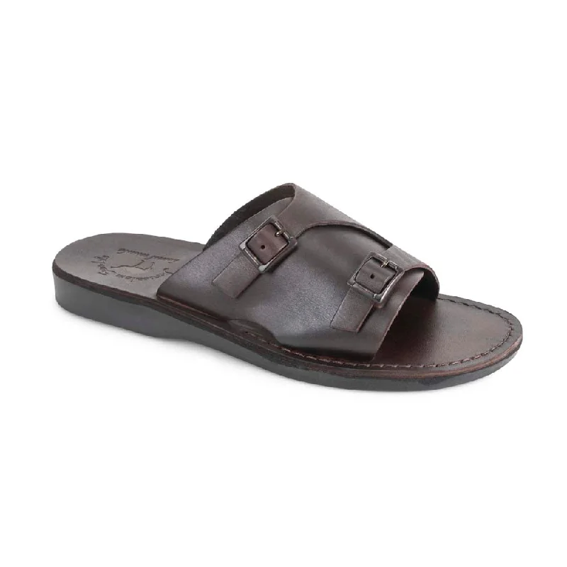 Men's sandals with a pointed toe for a stylish lookSeth - Leather Slide Sandal | Brown