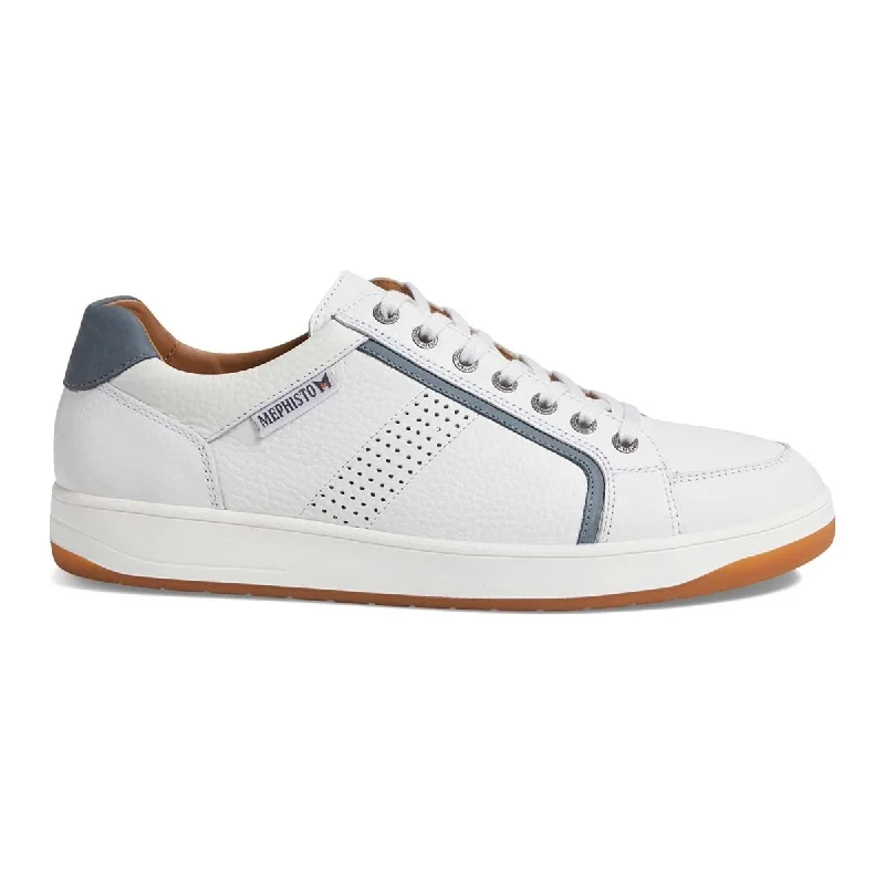 Men's Oxford shoes with a decorative inlay on the toeMephisto Men's Harrison White Oregon