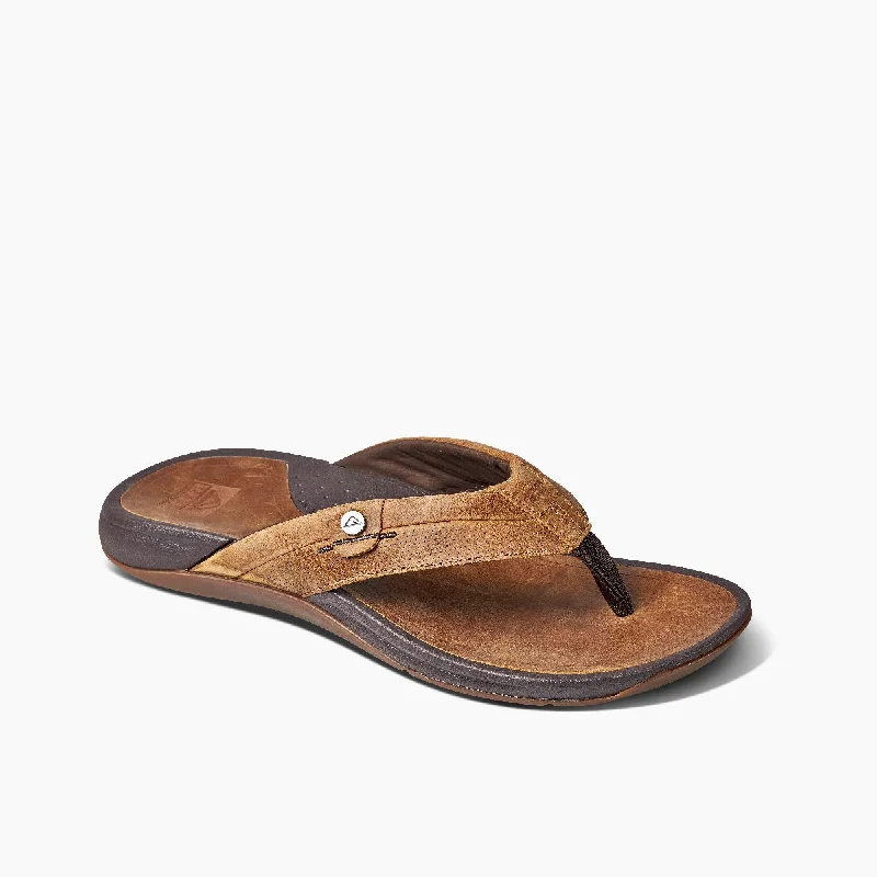 Men's sandals with a wide strap for supportReef Pacific LE Leather Mens Sandal - Java Brown