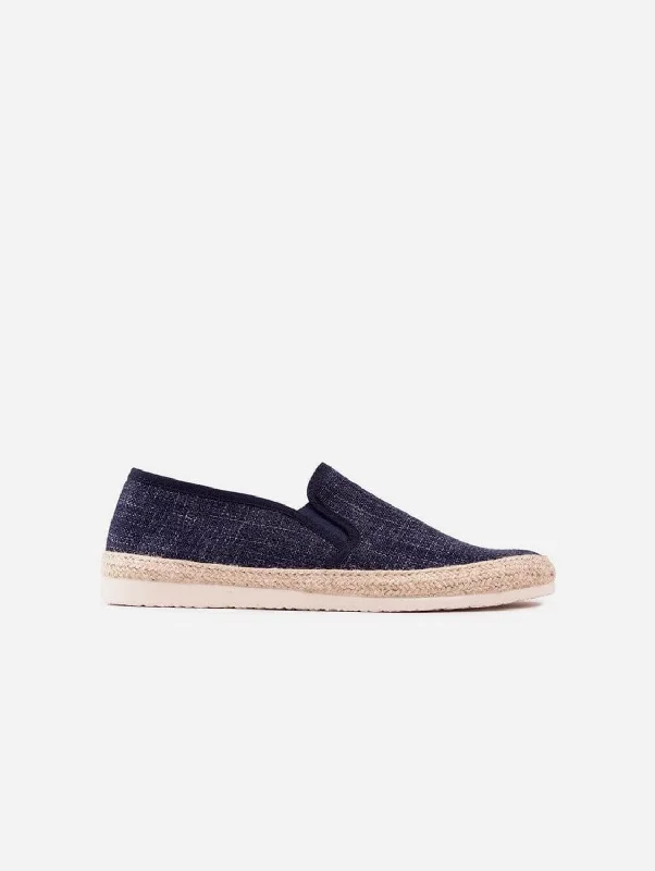 Men's sandals with a leather lining for comfortPecan Men's Recycled Cotton Espadrilles | Navy