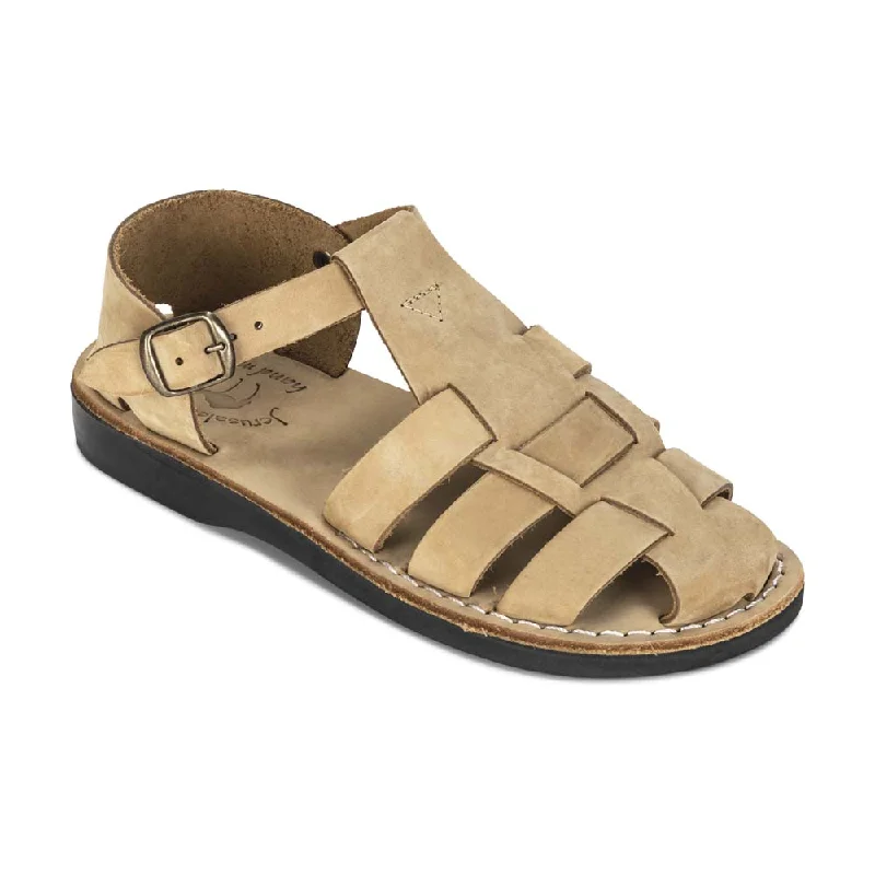 Men's leather sandals with an adjustable strapDaniel - Leather Fisherman Sport Sandal | Yellow Nubuck