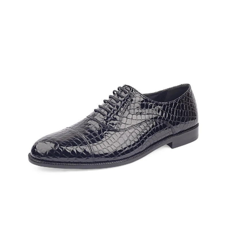 Men's Oxfords with a cap - toe design and a rubber heelOttawa - Maggie - Black