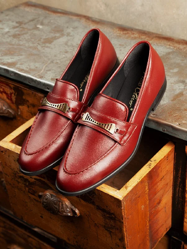 Bridge-Bit Cactus Leather Vegan Loafer | Burgundy