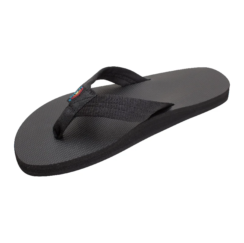 Men's sandals with a durable outer soleRainbow Classic Rubber Single Layer Men's Sandals - Black