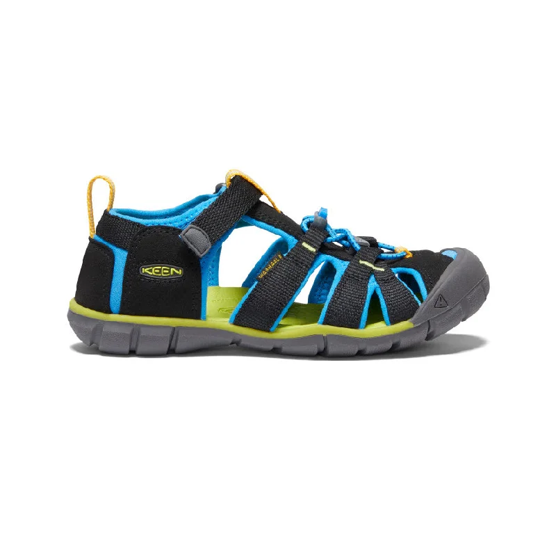 Men's sandals with a buckle closureBig Kids' Seacamp II CNX  |  Black/Brilliant Blue