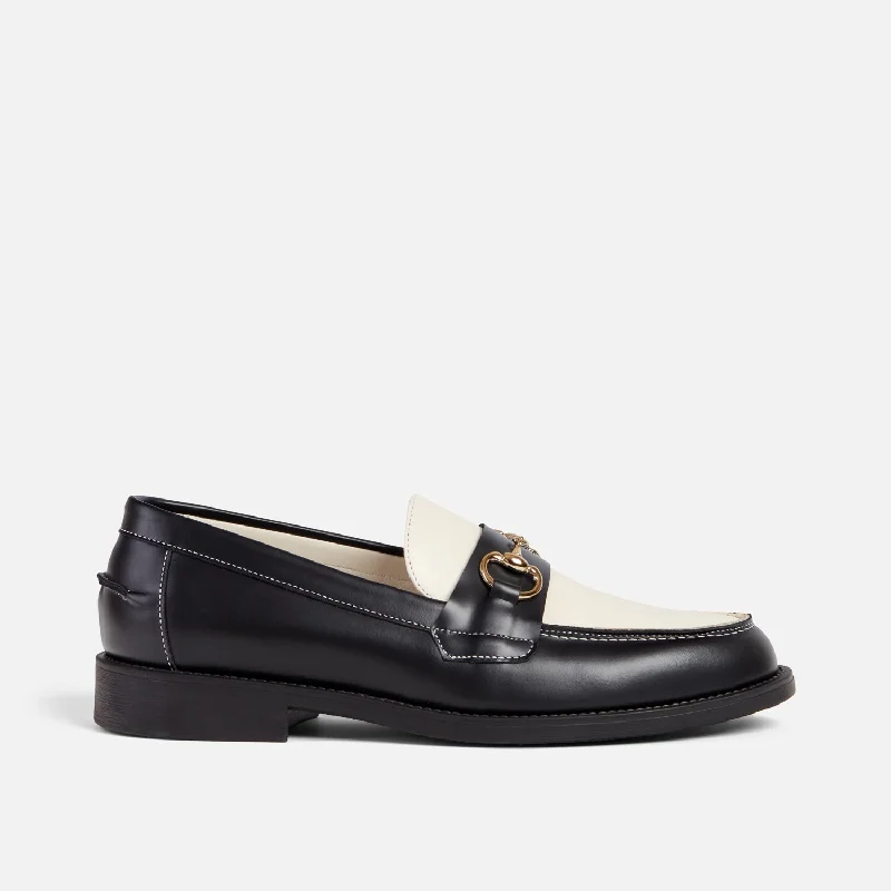 Wilde Black + White Bit Loafer - Men's