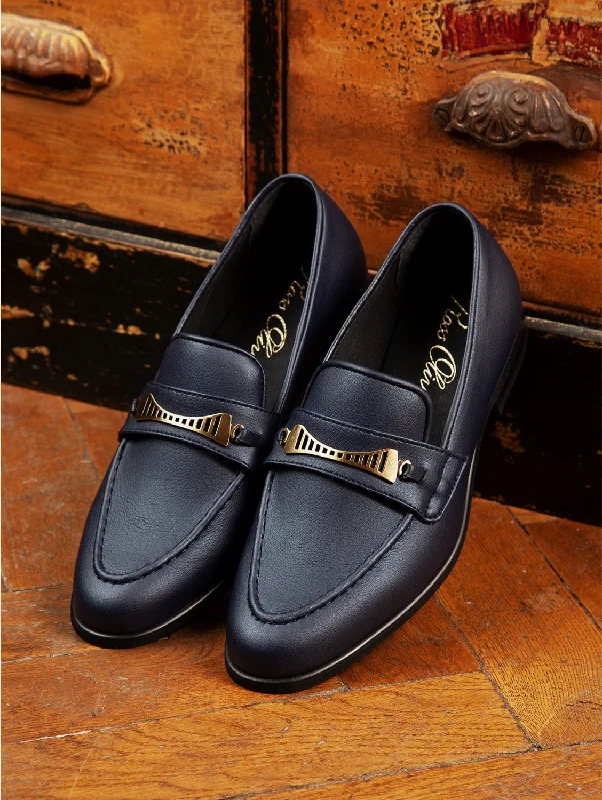 Bridge-Bit Cactus Leather Vegan Loafer | Navy