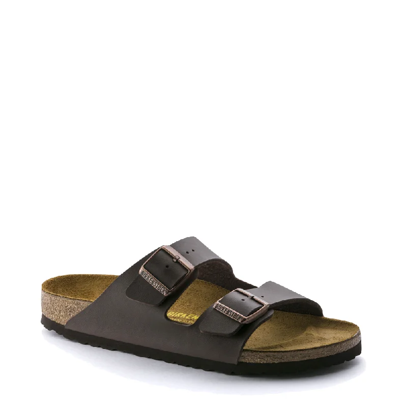 Men's sandals with a cushioned footbedBirkenstock Arizona Birko-Flor Sandal in Brown