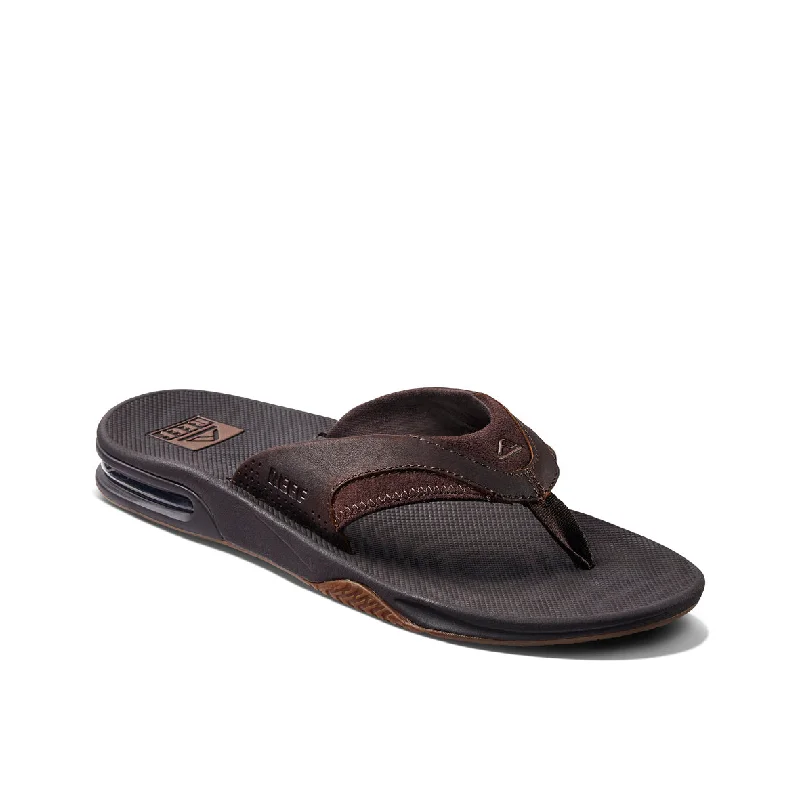 Men's sandals with a buckle closureMens Leather Fanning-Dark Brown