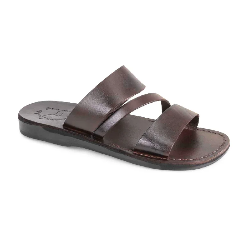 Flip - flop style men's sandals for beach wearBoaz - Leather Wide Strap Sandal | Brown