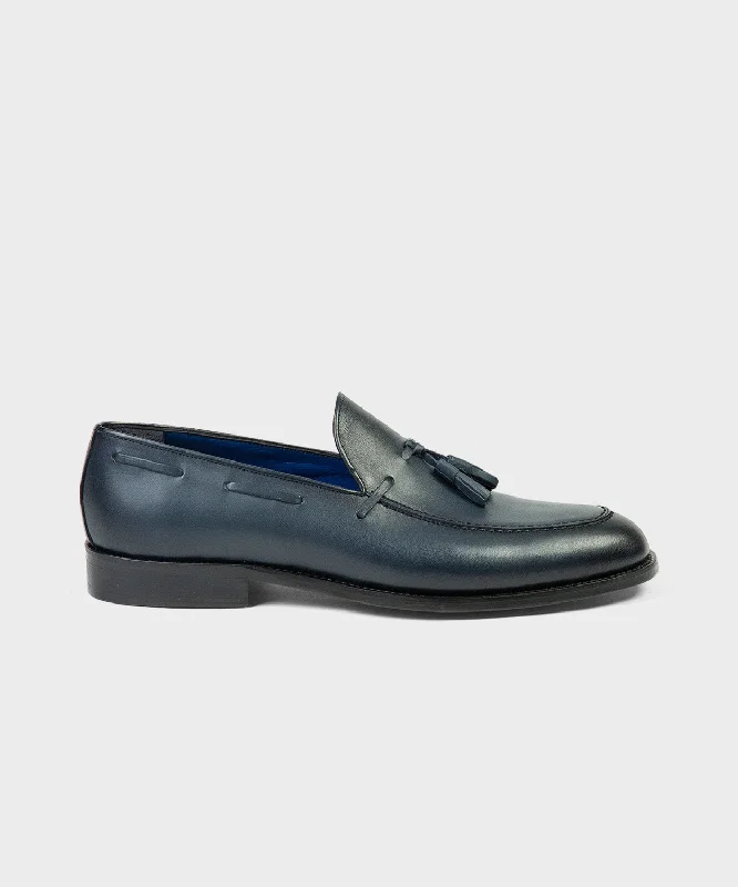 Blue Tassel Loafers