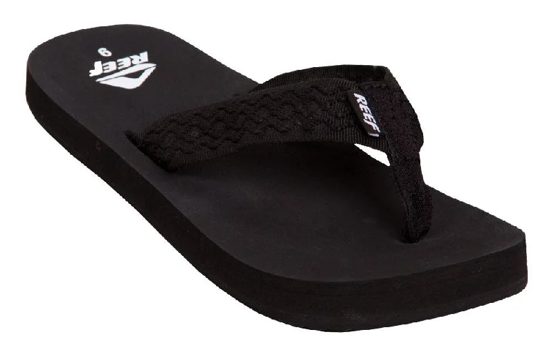 Men's sandals with a cushioned footbedReef Smoothy Black Original Sandal 0313