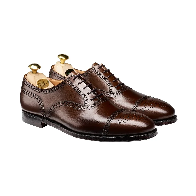 Men's Oxford shoes with a padded insole for all - day comfortWestfield Dark Brown Burnished Calf