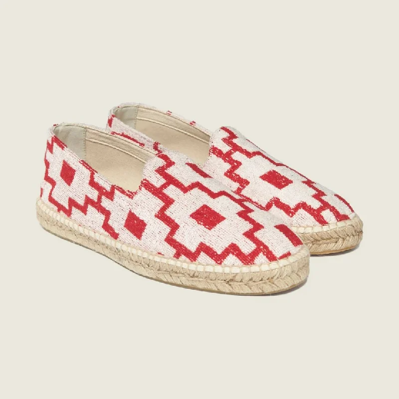 Men's sandals with a toe post designTerry Espadrilles (White Machu)