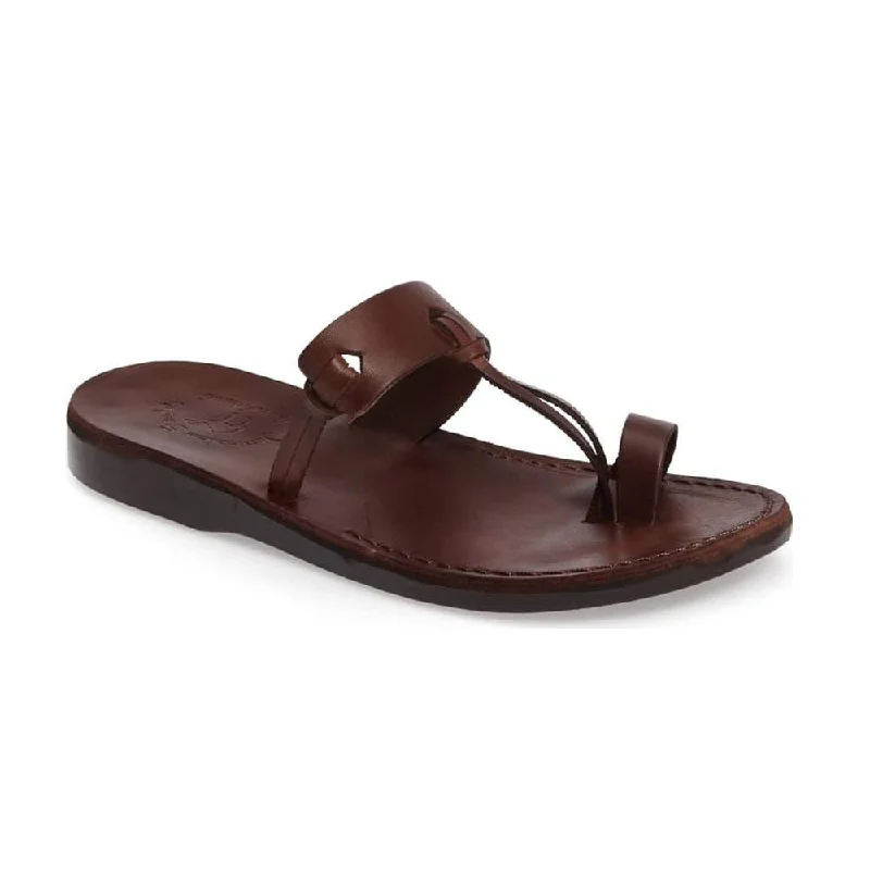 Men's sandals with a wide strap for supportDavid - Leather Open Toe Sandal | Brown