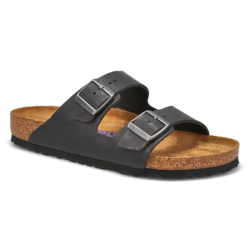 Men's sandals with a durable outer soleArizona Oiled Black SFB Regular