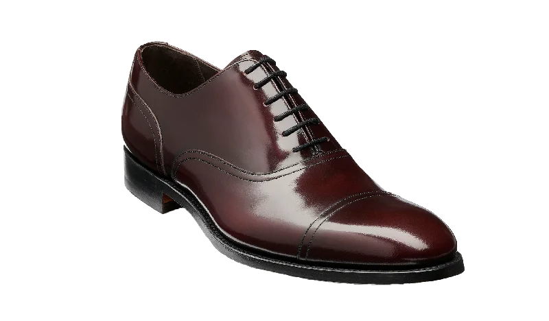 Men's Oxford shoes with a buckle closure and a pointed toeBates - Burgundy Hi Shine