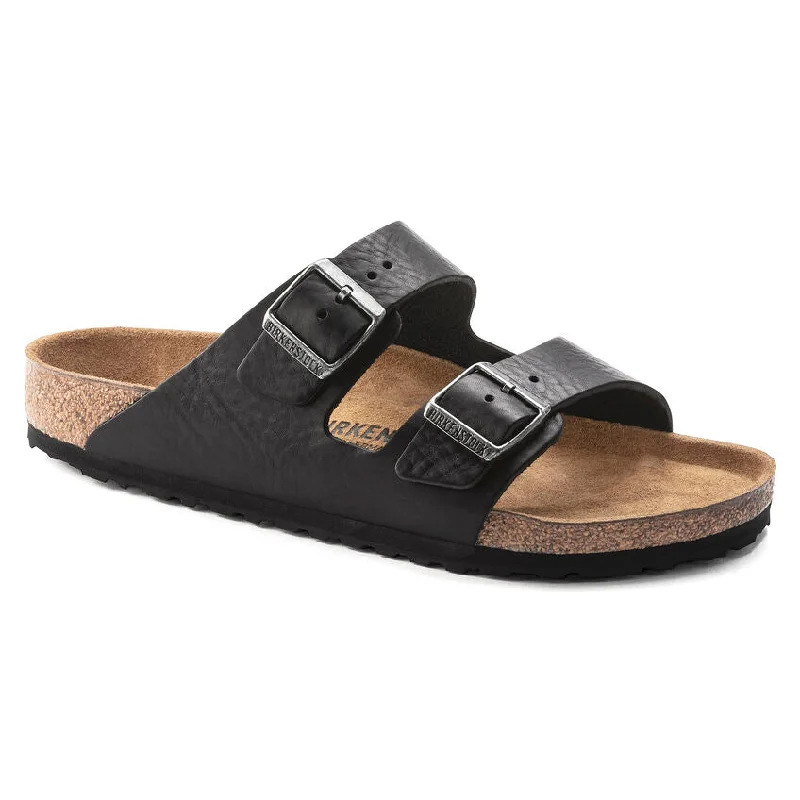 Men's sandals with a flexible sole for easy movementArizona Grip Leather Sandal (Vintage Black)