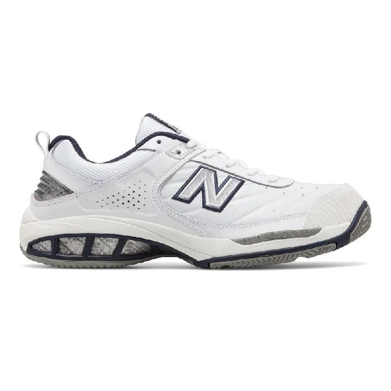 Men's Oxfords with a padded collar for a comfortable fitNew Balance Men's MC806W White/Navy