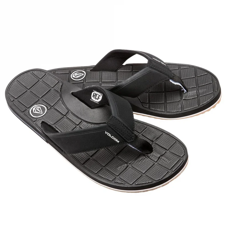 Men's sandals with a removable insole for cleaningVolcom Stryker Men's Black Sandal