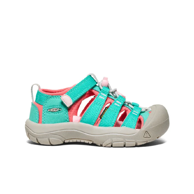 Men's sandals with a padded heelLittle Kids' Newport H2  |  Bright Aqua/Giggle Pink