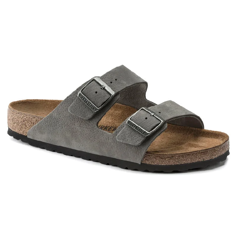 Men's sandals with a perforated leather upper for ventilationBirkenstock Arizona Nubuck