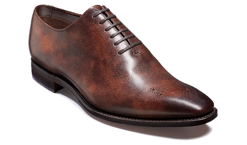 Men's Oxfords with a lace - up closure and a narrow fitMozart - Dark Brown Shadow Calf