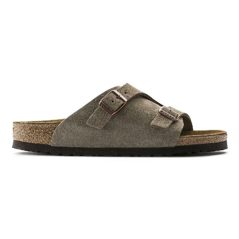 Men's sandals with a padded heelBirkenstock Men's Zurich Taupe Suede