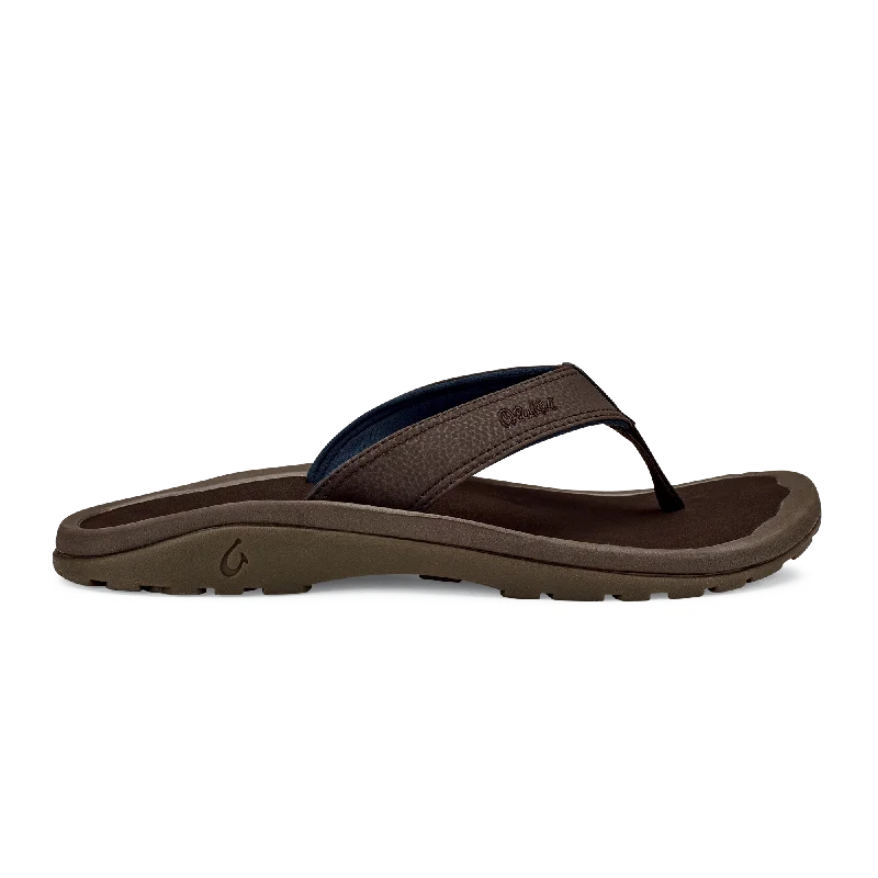 Men's sandals with a wide strap for support‘Ohana - Dark Wood